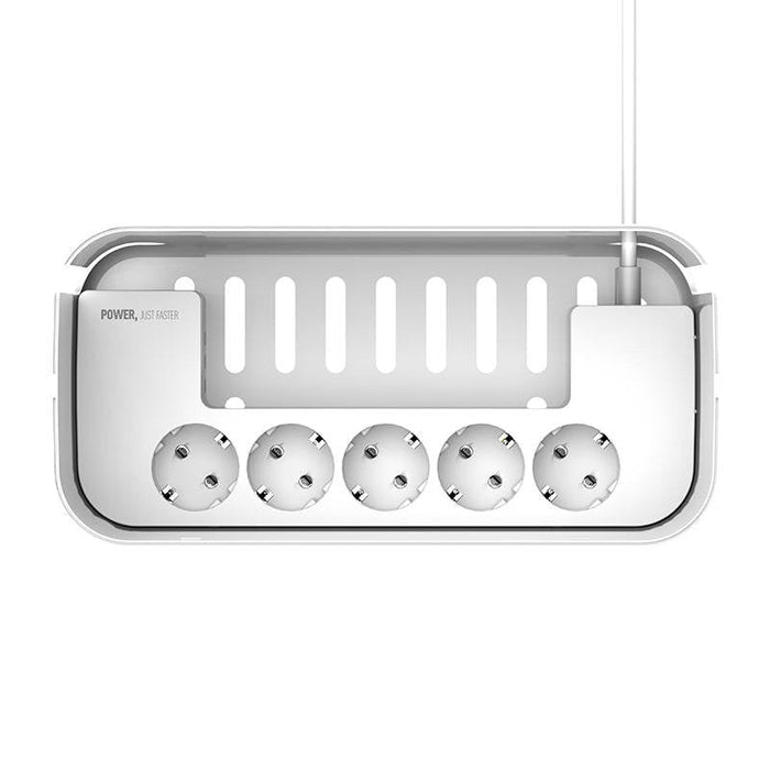 Разклонител LDNIO SE5334, 5 AC гнезда, 3x USB, 2m, бял