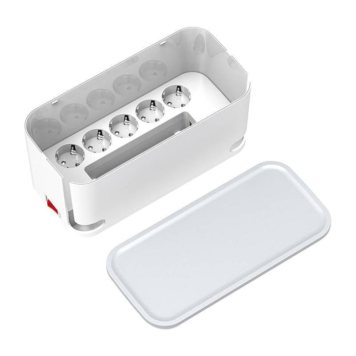 Разклонител LDNIO SE5334, 5 AC гнезда, 3x USB, 2m, бял