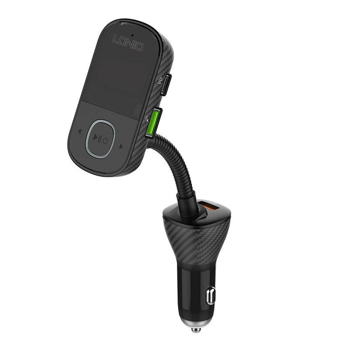 FM трансмитер LDNIO C705Q Bluetooth 2x USB + USB - C черен