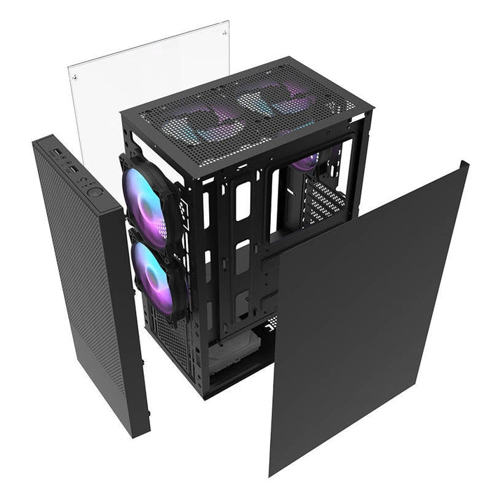 Кутия за компютър Darkflash A290, с 3 вентилатора, Черен