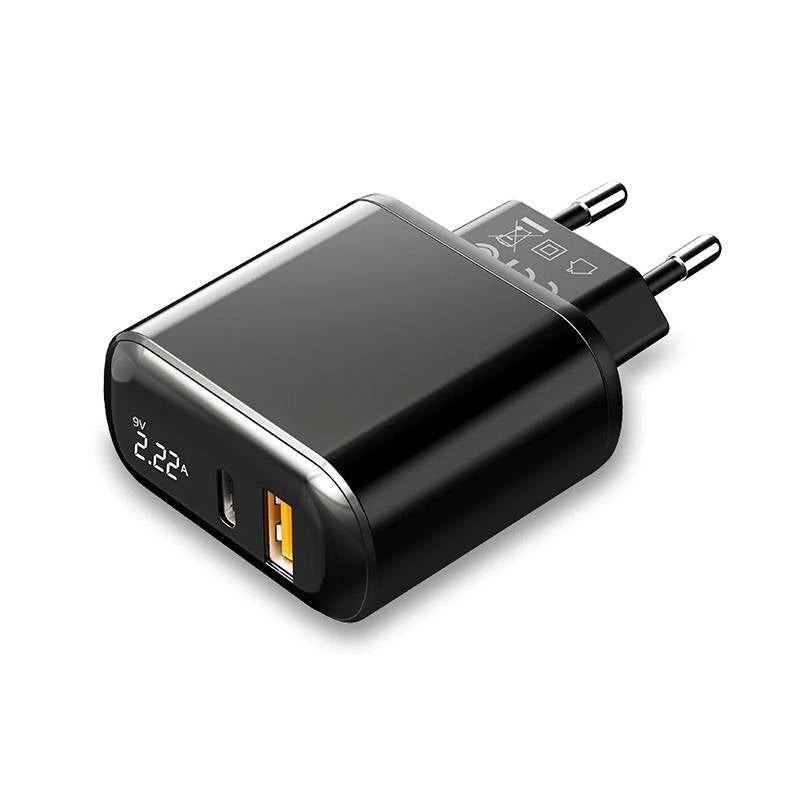 Адаптер Mcdodo CH - 7170 PD 20W 2xUSB + USB - C черен | Купи от SmartX.bg!