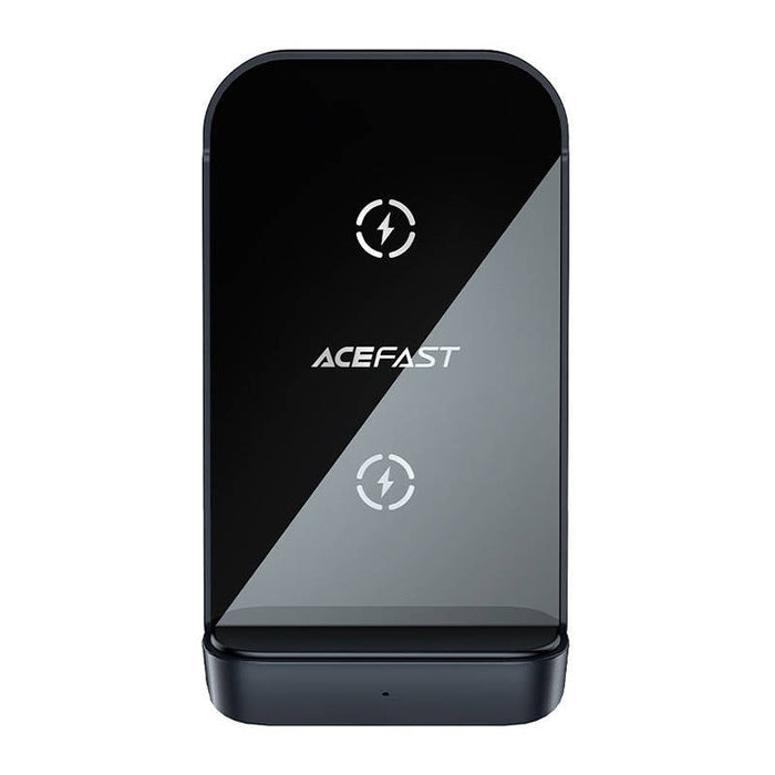 Индуктивно зарядно устройство Acefast E14, със стойка, Qi 15W, сиво