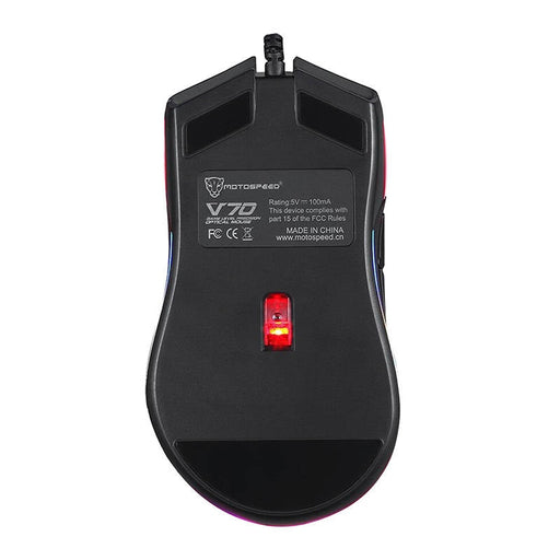Гейминг мишка Motospeed V70 12000DPI 1.8 m черна