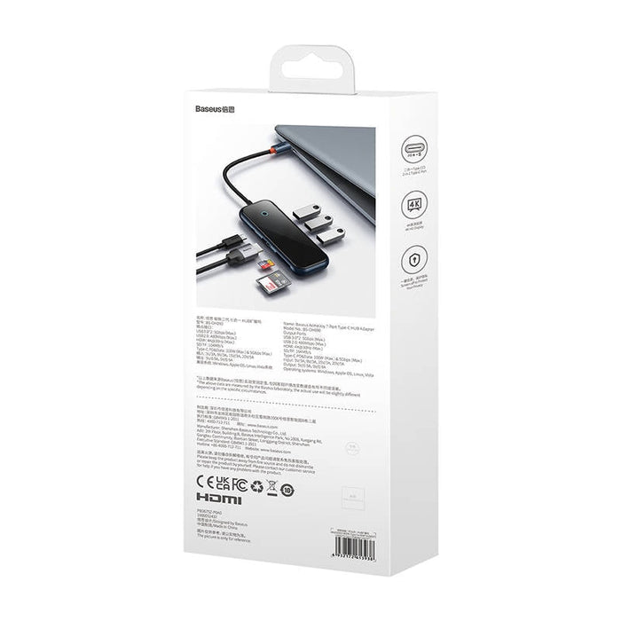 Хъб 7в1 Baseus AcmeJoy Series USB - C към 2xUSB 3.0
