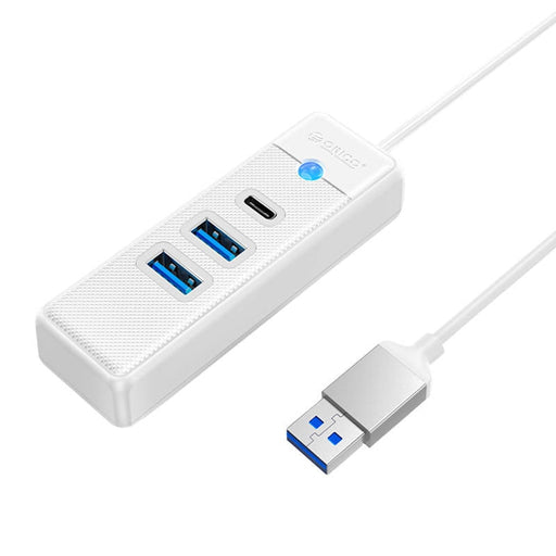 Хъб Orico USB към 2x 3.0 + USB - C 5 Gbps 0.15m бял
