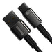 Кабел Baseus Tungsten Gold USB към USB-C 100W 1m черен