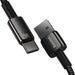 Кабел Baseus Tungsten Gold USB към USB-C 100W 2m черен
