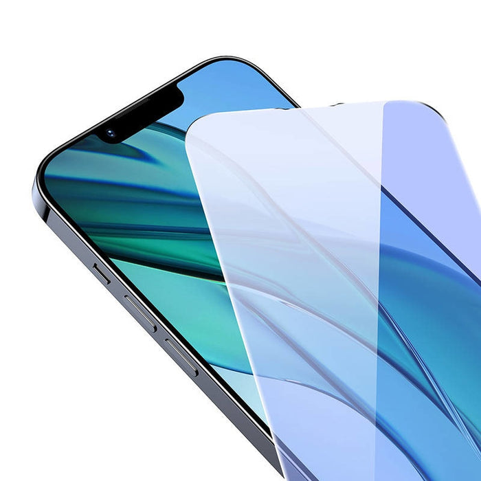 Скрийн протектор от закалено стъкло Baseus 0.3mm за iPhone 14/13/13 Pro, с филтър против синя светлина, 2бр.