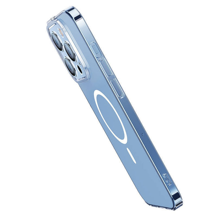 Кейс Baseus Crystal Magnetic за iPhone 14 Pro Max, със скрийн протектор от закалено стъкло, прозрачен
