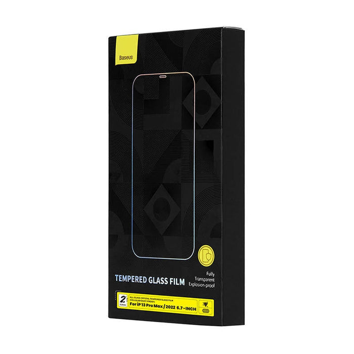 Скрийн протектор от закалено стъкло Baseus Crystal 0.3mm за iPhone 14 Plus/13 Pro Max, прахоустойчив, 2бр.