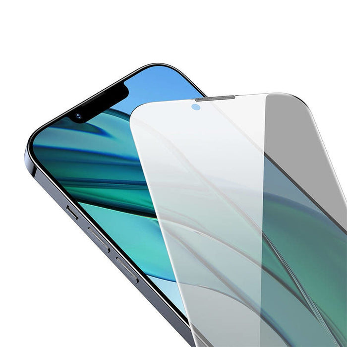 Скрийн протектор от закалено стъкло Baseus Crystal 0.3mm за iPhone 14 Plus/13 Pro Max, с филтър за поверителност, прахоустойчив