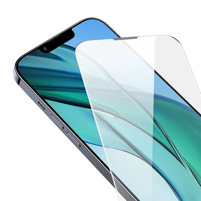 Скрийн протектор от закалено стъкло Baseus Crystal 0.3mm за iPhone 14 Plus/13 Pro Max, прахоустойчив, 2 броя