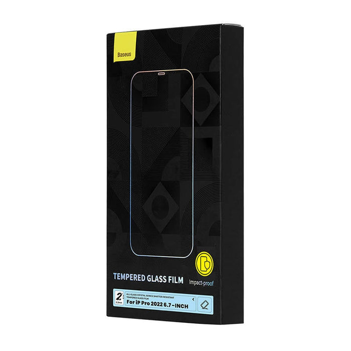 Скрийн протектор от закалено стъкло Baseus Crystal 0.3mm за iPhone 14 Pro Max, удароустойчив, 2бр.