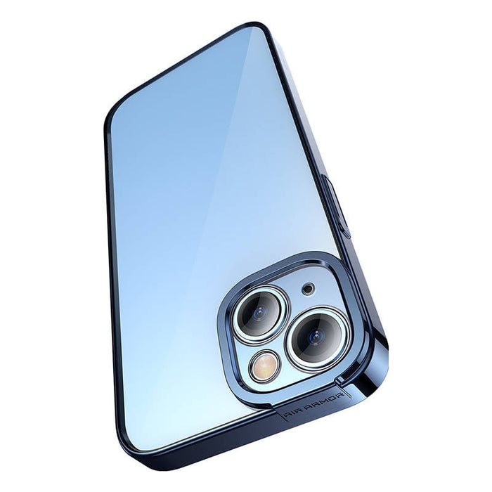 Кейс Baseus Glitter за iPhone 14, със скрийн протектор от закалено стъкло, син