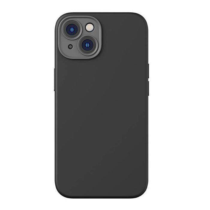 Кейс Baseus Liquid Silica за iPhone 14, със скрийн протектор от закалено стъкло, черен