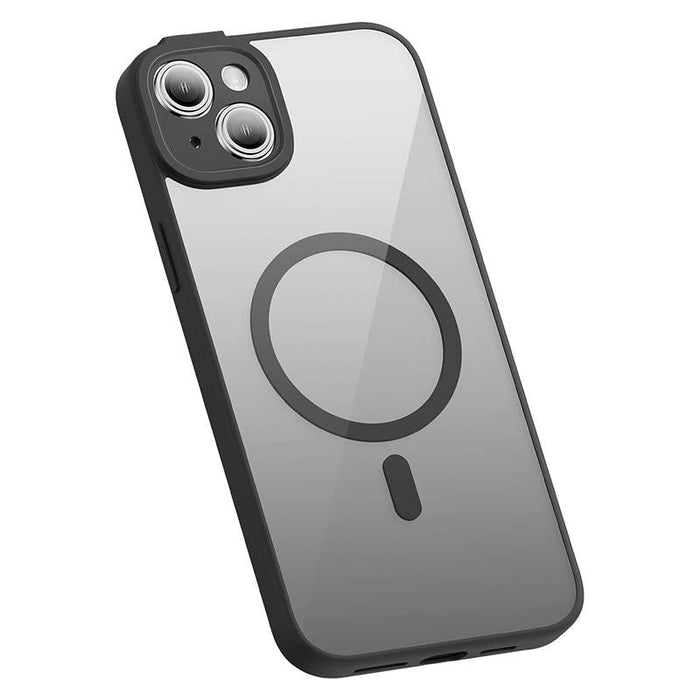 Кейс Baseus Frame Magnetic за iPhone 14 Plus, със скрийн протектор от закалено стъкло, черен