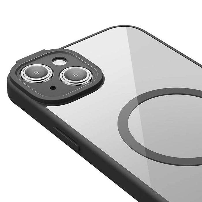Кейс Baseus Frame Magnetic за iPhone 14 Plus, със скрийн протектор от закалено стъкло, черен