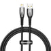 Кабел Baseus Glimmer Series USB към Lightning 2.4A 1m черен