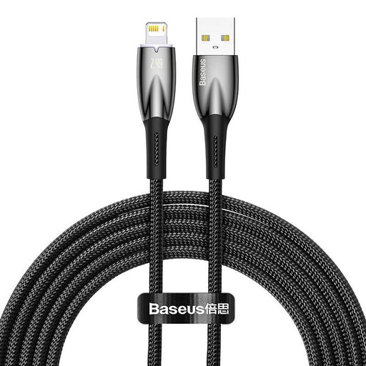 Кабел Baseus Glimmer Series USB към Lightning 2.4A 2m черен