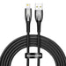 Кабел Baseus Glimmer Series USB към Lightning 2.4A 2m черен