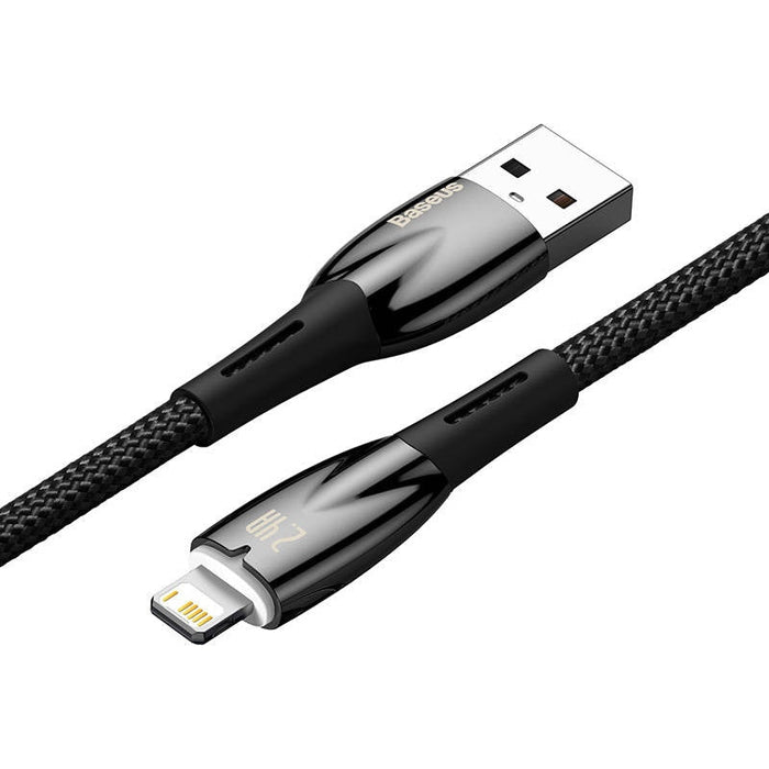 Кабел Baseus Glimmer Series USB към Lightning 2.4A 2m черен