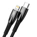Кабел Baseus Glimmer Series USB-C към Lightning 20W 1m черен