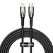 Кабел Baseus Glimmer Series USB-C към Lightning 20W 2m черен