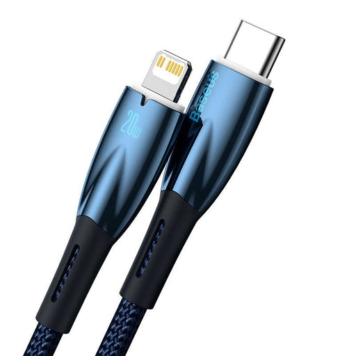 Кабел Baseus Glimmer Series USB - C към Lightning 20W 2m син
