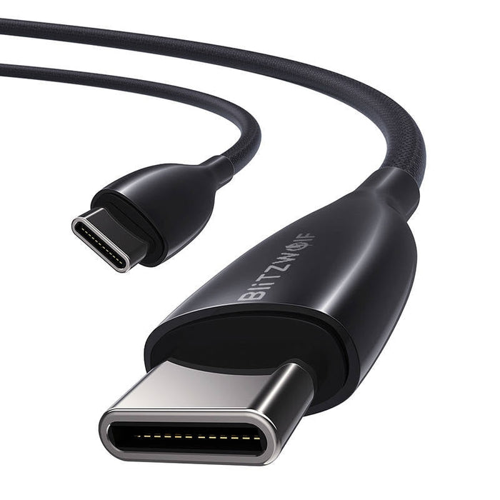 Кабел BlitzWolf BW-TC24, USB-C към USB-C, 100W, 5A, 1.8m, черен