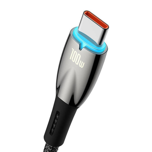 Кабел Baseus Glimmer Series USB към USB - C 100W 2m черен