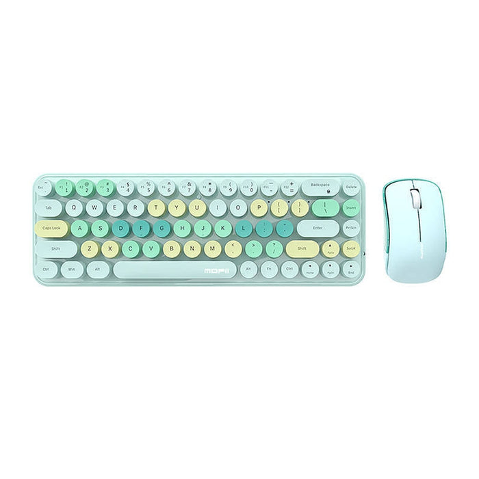 Безжична клавиатура + мишка MOFII Bean, 2.4G, зелени