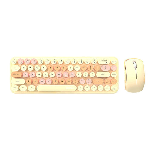 Безжична клавиатура + мишка MOFII Bean 2.4G Milk Tea