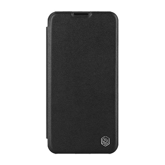 Кожен кейс с протектор за камера Nillkin Qin Pro за iPhone 13 Pro Max, черен