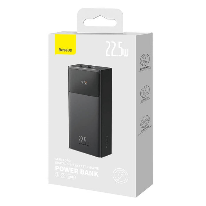 Преносима батерия Baseus Star-Lord, 30000mAh, USB, USB-C, 22.5W, черна
