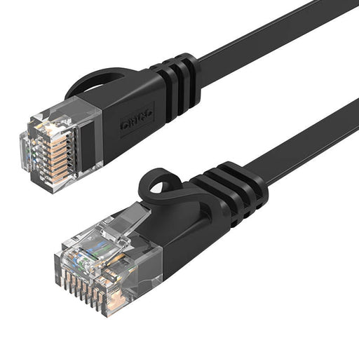 Мрежов кабел Orico Ethernet RJ45 Cat.6 плосък 2m черен