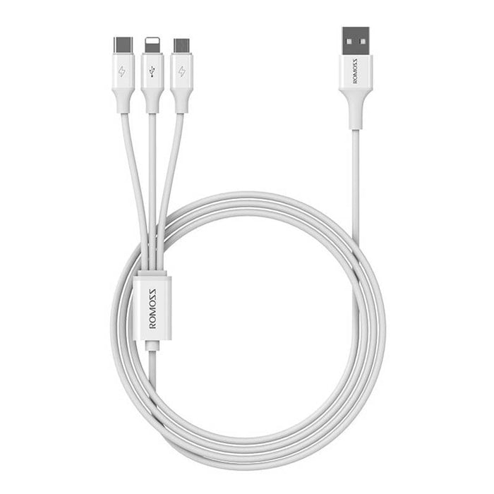 Кабел 3в1 Romoss CB251V USB - C / Lightning Micro