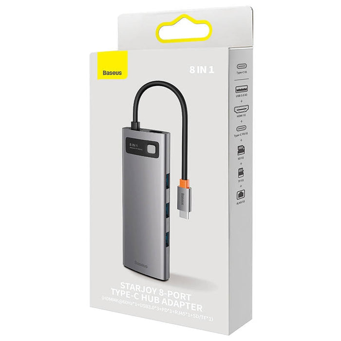 Хъб 8в1 Baseus StarJoy Metal Glam Series USB - C към