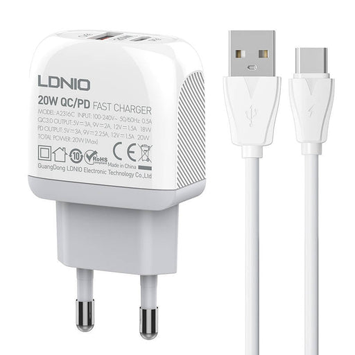 Адаптер LDNIO A2316C USB USB - C с кабел