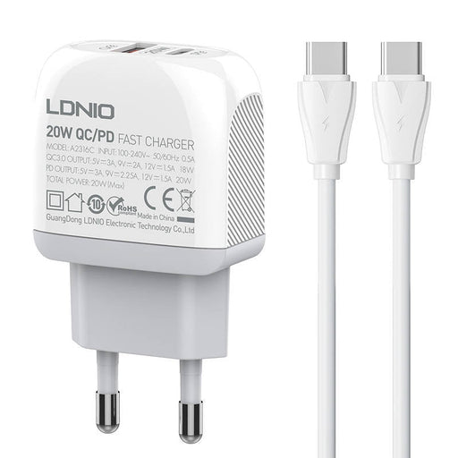 Адаптер LDNIO A2316C USB USB - C с към кабел