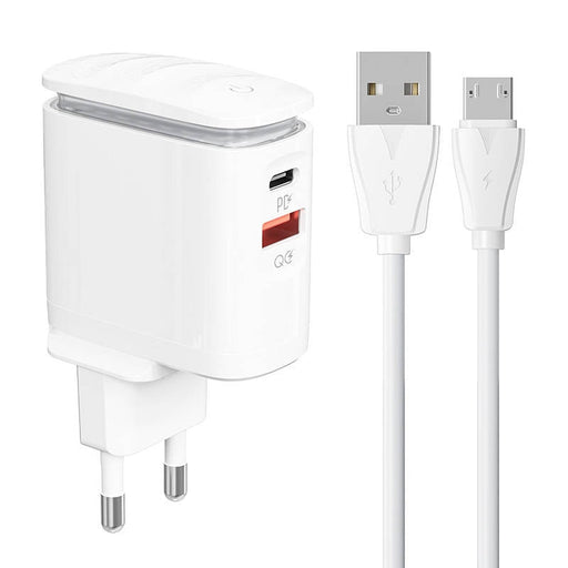 Адаптер LDNIO A2423C USB USB - C с MicroUSB кабел