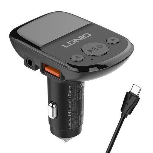 FM трансмитер Bluetooth C706Q 2USB AUX с USB - C кабел