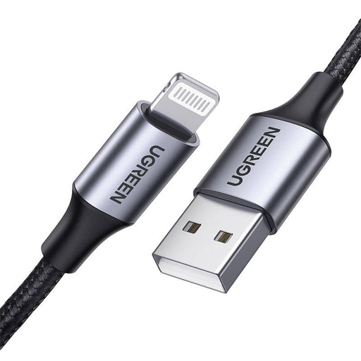 Кабел UGREEN US199 USB - A към Lightning 2.4A 1.5m черен