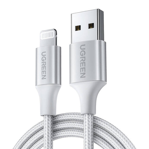 Кабел UGREEN US199 USB към Lightning 2.4A 2m сребрист