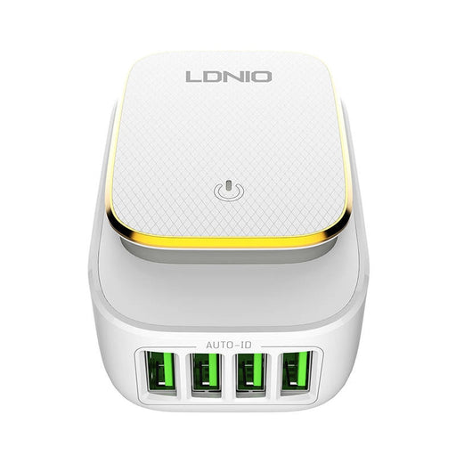 Зарядно LDNIO A4405 4х USB LED лампа с USB - C кабел 4.4A