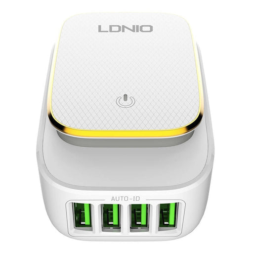 Зарядно LDNIO A4405 4х USB LED лампа с Lightning кабел 4.4A