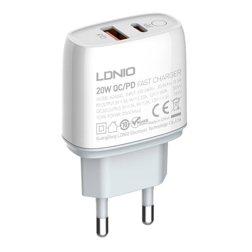 Адаптер LDNIO A2424C USB USB - C 20W с microUSB кабел