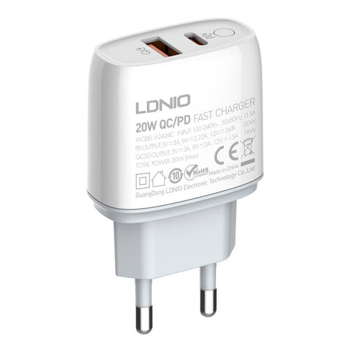 Адаптер LDNIO A2424C USB USB - C 20W с Lightning кабел