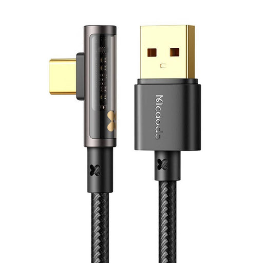 Ъглов кабел Mcdodo CA - 3380 USB към USB - C 6A 1.2m черен
