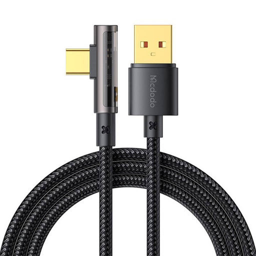 Ъглов кабел Mcdodo CA - 3380 USB към USB - C 6A 1.2m черен