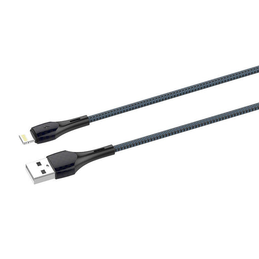Кабел LDNIO LS521 1m USB към Lightning сиво - син